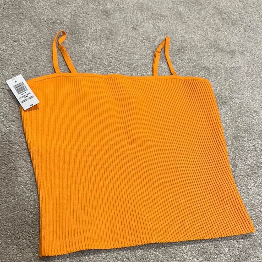 Aritzia Orange Ribbed Women's Top